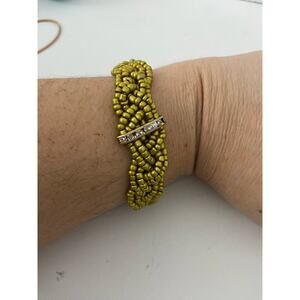 yellow beaded bracelet